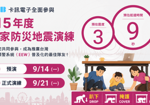 卡訊電子全面參與 115 年度國家防災地震演練活動