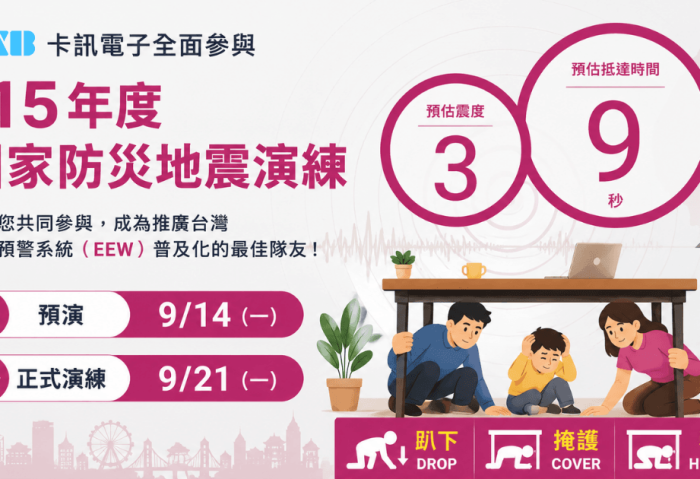 卡訊電子全面參與 115 年度國家防災地震演練活動